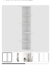 VidaXL White Corner Shelf Unit