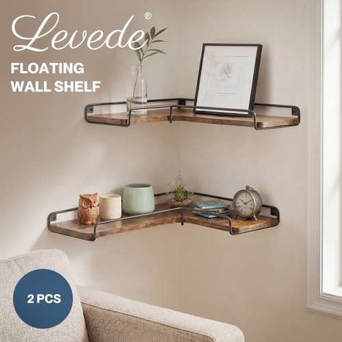 Levede rustic floating shelves - rustic,